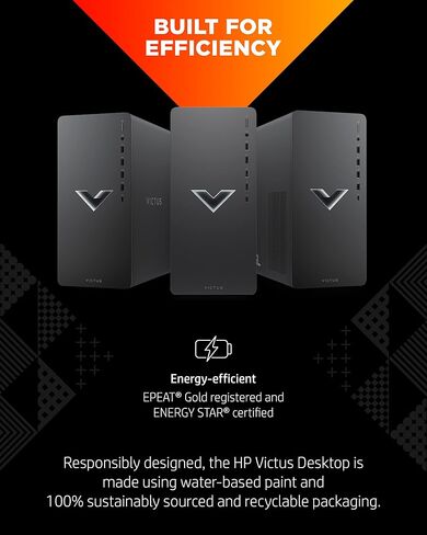 HP Victus 15L Gaming Desktop Bundle PC, NVIDIA GeForce RTX 1660 SUPER Graphics, 12th Generation Intel Core i3 Processor, 8 GB SDRAM, 256 GB SSD, Windows 11 Home OS, Wi-Fi & Bluetooth (TG02-0032, 2022) in Saudi Arabia