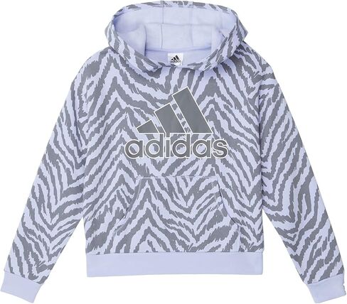 adidas Girl's All Over Print Fleece Hooded Pullover (Big Kids) in Kuwait