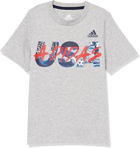 adidas Baby Boys' Short Sleeve Americana Heather Tee in Saudi Arabia