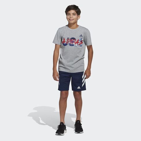 adidas Baby Boys' Short Sleeve Americana Heather Tee in Saudi Arabia