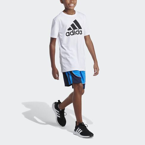 شورت كرة السلة بحزام خصر مطاطي Aeroready للأولاد من adidas in Kuwait