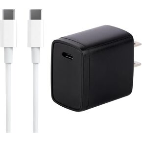 شاحن USB C لجهاز Fire HD 10/10 Plus/10 Kids الجيل الحادي عشر، Fire HD 8/8 Plus/8 Kids الجيل العاشر، Fire 7/7 Kids Tablet الجيل الثاني عشر، محول طاقة 18 وات مع كابل شحن سريع USB-C بطول 5 أقدام in Kuwait