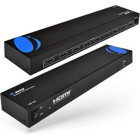 OREI 1080p 1x8 HDMI Splitter, - 1 Port to 8 HDMI Display Duplicate/Mirror - Powered Splitter Ver 1.3 Certified for Full HD 1080P High-Resolution 3D Support (One Input To Eight Outputs) in Saudi Arabia