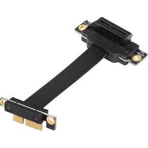SinLoon PCIE 3.0 Extension Cable,36PIN 1X Extension Cable, 90 Degree PCI Express 1X Extend Card,for 1U,2U Chassis (5cm, Black)