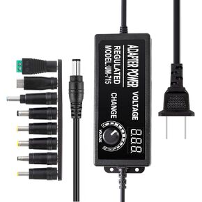 HZHFCB 12V-19V/4.5A، MAX 20V-24V/4A وضع تبديل مصدر الطاقة قابل للتعديل DC من 12V إلى 24V محول AC/DC عالمي متغير 100V-240V AC إلى DC محول مع 8 نصائح. in Kuwait
