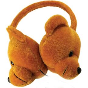 Coby Wired Kids Headphones | Lightweight Cuddle Earphones with Microphone | Volume Limiting 85dB | Plush Headset for Children| On-Ear Kids Headphones for Kids for School (Brown Bear) in Kuwait