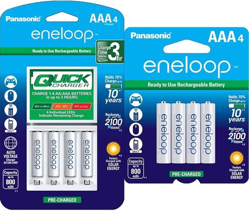 Eneloop Panasonic BK-3MCCA16FA AA 2100 Cycle Ni-MH Pre-Charged Rechargeable Batteries, 16-Battery Pack in Kuwait