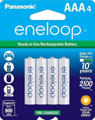 Eneloop Panasonic BK-3MCCA16FA AA 2100 Cycle Ni-MH Pre-Charged Rechargeable Batteries, 16-Battery Pack in Kuwait