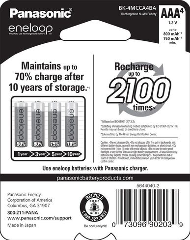 Eneloop Panasonic BK-3MCCA16FA AA 2100 Cycle Ni-MH Pre-Charged Rechargeable Batteries, 16-Battery Pack in Kuwait