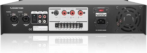 Sound Town 60W 2-Zone 70V/100V Commerical Power Amplifier with Bluetooth, Aluminum, for Restaurants, Lounges, Bars, Pubs, Schools and Warehouse (PAC80-2) in Kuwait