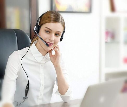 سماعة هاتف Wantek RJ9 مزدوجة مع ميكروفون لإلغاء الضوضاء، قطع اتصال سريع، تعمل مع هواتف Yealink T42G T46G T48G T21P T41P Avaya 1608 9608 9611G 9650 Grandstream Cisco Snom Panasonic KXT (602QY1) in Kuwait