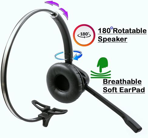 INNOTALK Wireless Headset Compatible with Cisco 6945 7942G 7945G 7962G 7965G 7975G 7821 7841 7861 8811 8841 8845 Phone (Pioneer) in Kuwait