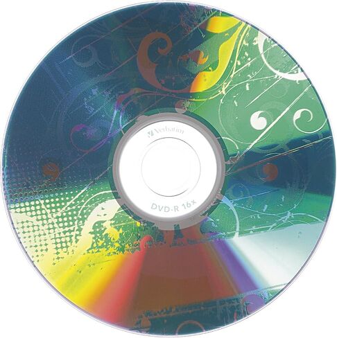 Verbatim 97503 DVD-R 4.7GB 16x Kaleidscope قرص وسائط قابل للتسجيل - 20 قرصًا محوريًا - ألوان متنوعة in Saudi Arabia