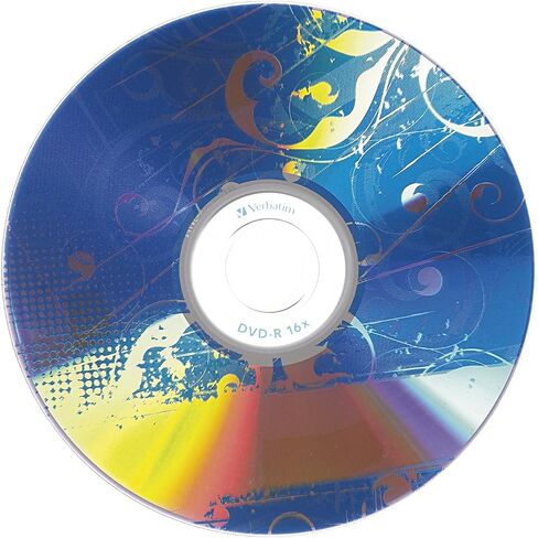 Verbatim 97503 DVD-R 4.7GB 16x Kaleidscope قرص وسائط قابل للتسجيل - 20 قرصًا محوريًا - ألوان متنوعة in Saudi Arabia