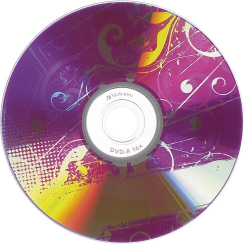 Verbatim 97503 DVD-R 4.7GB 16x Kaleidscope قرص وسائط قابل للتسجيل - 20 قرصًا محوريًا - ألوان متنوعة in Saudi Arabia