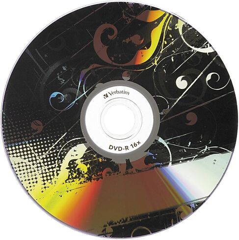 Verbatim 97503 DVD-R 4.7GB 16x Kaleidscope قرص وسائط قابل للتسجيل - 20 قرصًا محوريًا - ألوان متنوعة in Saudi Arabia