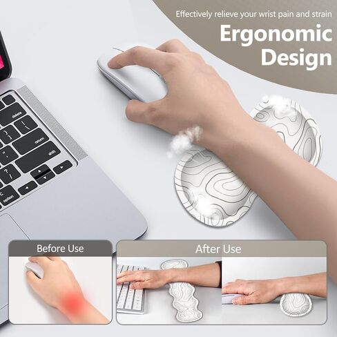 Desk Mat Gaming Mouse Pad, Cute Desk Matt Keyboard Wrist Rest for Desktop, Anti-Slip Big Mousepad Stitched Edges, XXL Large Mouse Pad with Wrist Support for Home Office Computer I Morandi Daisy in Kuwait
