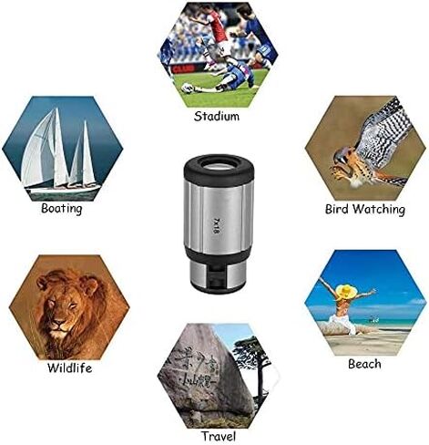 7X18 Monocular Telescope, Telescopic Portable Monocular Compact with Life Waterproof BAK4 Prism FMC Lens Monocular for Bird Watching in Kuwait
