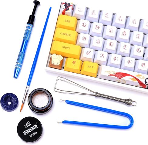 Byhoo Keyboard Lube Kit Come with 0.35OZ GPL 205G0 and Switch Opener for MX Switches Contains Keycap Puller Switch Puller Stem Holder in Saudi Arabia