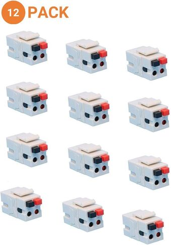 DIYTECH 5 Pack Spring Loaded Speaker Keystone Jack, Female to Female in Kuwait