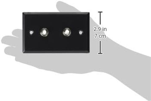 Seismic Audio SA-PLATE26 Black Stainless Steel Wall Plate with Dual 1/4-Inch TS Mono Jacks in Saudi Arabia
