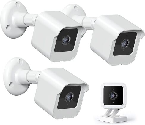 Wall Mount for Wyze Cam V3 , Outdoor and Indoor Weatherproof Protective Housing with 360 Degree Adjustable Mount Bracket, Home Security Camera System Accessories (WHITE-3Pack) in Kuwait