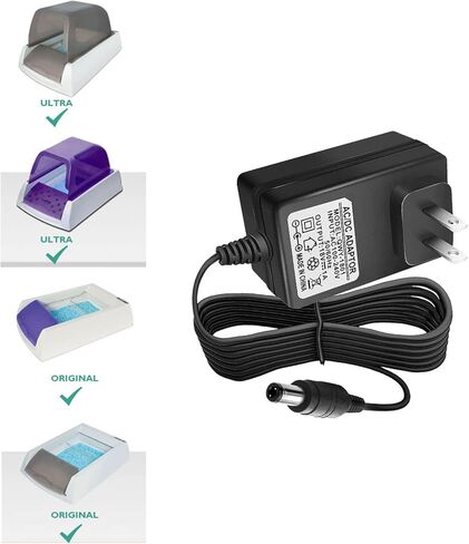 محول امداد طاقة تيار متردد بتيار مستمر 18 فولت مناسب لصندوق فضلات القطط ذاتي التنظيف من بيت سيف سكوب فري PAL00-14243 PAL00-16527 RFA-516 PAL00-15342 14242 PetSafe RFA-515 محول امداد صندوق فضلات القطط in Kuwait