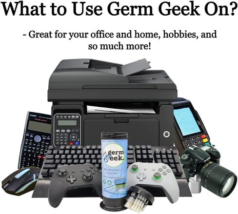 Germ Geek The Keyboard Cleaner منظف الغبار العالمي للوحة مفاتيح الكمبيوتر | إزالة الغبار عن الكمبيوتر المحمول | طقم تنظيف إلكترونيات المكتب، مزيل غبار الكمبيوتر in Kuwait