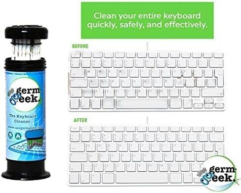 Germ Geek The Keyboard Cleaner منظف الغبار العالمي للوحة مفاتيح الكمبيوتر | إزالة الغبار عن الكمبيوتر المحمول | طقم تنظيف إلكترونيات المكتب، مزيل غبار الكمبيوتر in Kuwait