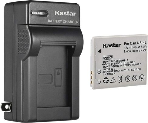 Kastar AC Wall Battery Charger Replacement for Canon PowerShot ELPH 300 HS, PowerShot ELPH 310 HS, PowerShot ELPH 330 HS, VIXIA mini, IXY Digital 10, IXY Digital 40, IXY Digital 45 Camera in Kuwait