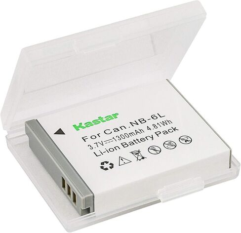 Kastar 1-Pack Battery and AC Wall Charger Replacement for Canon NB-6L, NB-6LH Battery, CB-2LY Charger, Canon IXUS 85 is, IXUS 95 is, IXY Digital 25 is, Digital IXUS 200 is, Digital IXUS 210 Camera in Kuwait