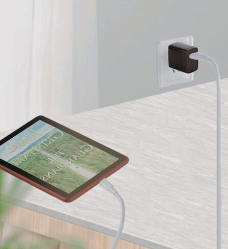 شاحن USB C لجهاز Fire HD 10/10 Plus/10 Kids الجيل الحادي عشر، Fire HD 8/8 Plus/8 Kids الجيل العاشر، Fire 7/7 Kids Tablet الجيل الثاني عشر، محول طاقة 18 وات مع كابل شحن سريع USB-C بطول 5 أقدام in Kuwait