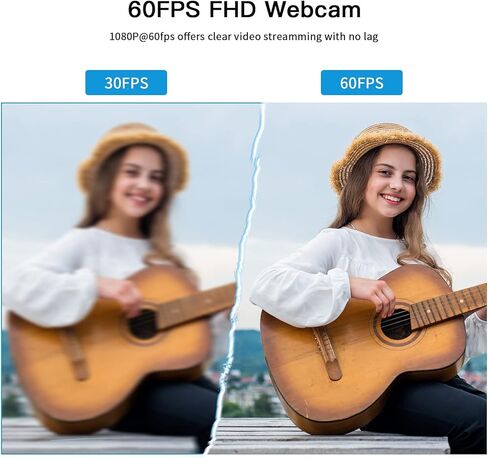 كاميرا ويب Spedal 1080P 60 إطارًا في الثانية مع ميكروفون مزدوج، تركيز تلقائي، برنامج متضمن، كاميرا ويب فائقة الدقة، كاميرا كمبيوتر USB للألعاب/التدريس عبر الإنترنت/مكالمات الفيديو/التكبير/التصغير/سكايب in Kuwait