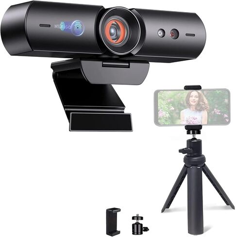NexiGo 1080P Webcam Kits, N930w HelloCam with Windows Hello, True Privacy, Automatic Electronic Shutter, Computer Camera, Lightweight Mini Tripod, for Zoom/Skype/Teams in Saudi Arabia