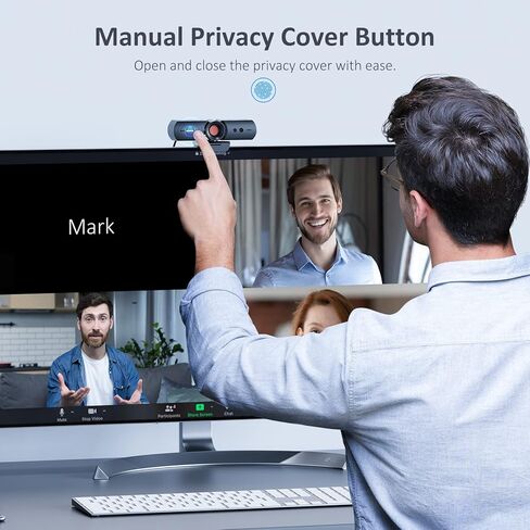 NexiGo 1080P Webcam Kits, N930w HelloCam with Windows Hello, True Privacy, Automatic Electronic Shutter, Computer Camera, Lightweight Mini Tripod, for Zoom/Skype/Teams in Saudi Arabia