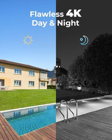 REOLINK 4K PoE Security Camera System, 4pcs Person/Vehicle Detection IP Cameras, 8CH NVR with 2TB HDD, RLK8-800D4 PoE Kit Bundle with PTZ SecurityOutdoor 360 Camera Trackmix PoE in Saudi Arabia