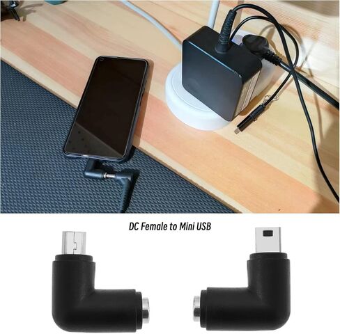 2 قطعة تيار مستمر 5.5x2.1 مللي متر إلى محول USB صغير 90 درجة تيار مستمر صغير محول الطاقة موصل شحن التيار الكهربائي للأجهزة الكهربائية الصغيرة الهواتف المحمولة in Saudi Arabia