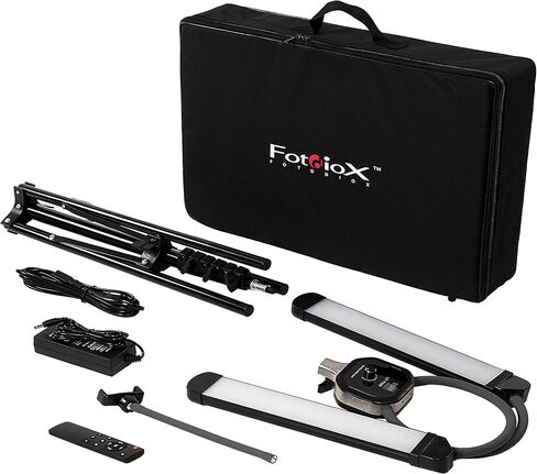 Fotodiox Selfie Starlite Stix Vlog Light Kit w/Tripod - 2X 11in Bi-Color Dimmable LED Wand Lights for Portrait, Photography, Makeup, YouTube, Live Streaming Video and More in Saudi Arabia