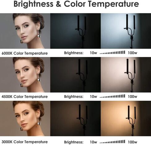 Fotodiox Selfie Starlite Stix Vlog Light Kit w/Tripod - 2X 11in Bi-Color Dimmable LED Wand Lights for Portrait, Photography, Makeup, YouTube, Live Streaming Video and More in Saudi Arabia