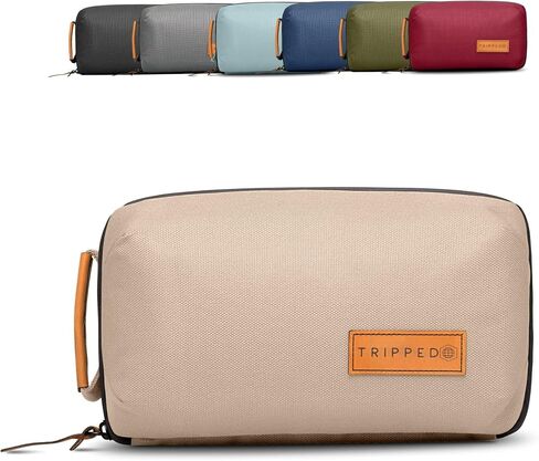 TRIPPED Travel Gear Tech Bag Organizer - Small Electronics Organizer Pouch for Travel - Premium Travel Case with Leather Accents - Mesh Pocket for Cables, Cords and Chargers in Saudi Arabia