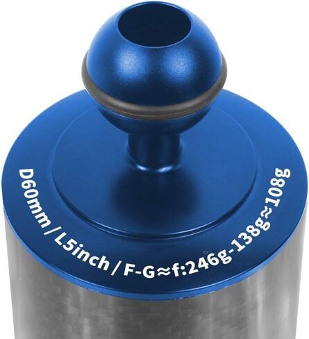 D60mm Diving Photography Float Buoyancy Aquatic Lamp Arm 108g /312g /447g /584g 1 Inch Dual Ball 5/8 /10 /12Inch Underwater DSLR Action Camera Upgraded Version (5inch -108g,Red) in Saudi Arabia
