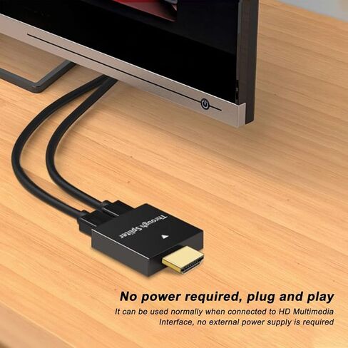 Portable HDMI Splitter 1 in 2 Out, 1x2 1080P HD HDMI Splitter for Dual Monitors, HDMI Audio Video Splitter for 1 PC to 2 TV, Support Only One HDMI Displays Active in Saudi Arabia