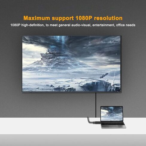 Portable HDMI Splitter 1 in 2 Out, 1x2 1080P HD HDMI Splitter for Dual Monitors, HDMI Audio Video Splitter for 1 PC to 2 TV, Support Only One HDMI Displays Active in Saudi Arabia