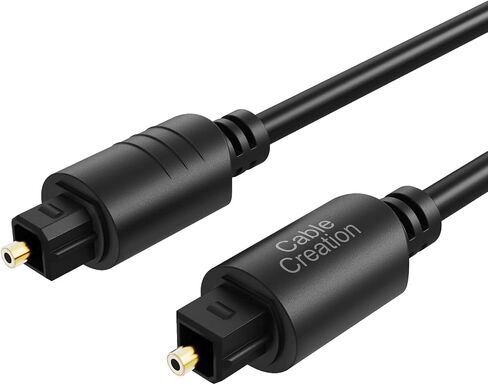 كابل الصوت البصري CableCreation، [عبوة من قطعتين] كابل ألياف بصرية بطول 3 أقدام [S/PDIF] مطلي بالذهب للمسرح المنزلي، وبار الصوت، والتلفزيون، وPS4، وXbox، ومشغل VD/CD، ومشغلات Blu-ray، ووحدة التحكم في الألعاب والمزيد، 0.9 م in Kuwait