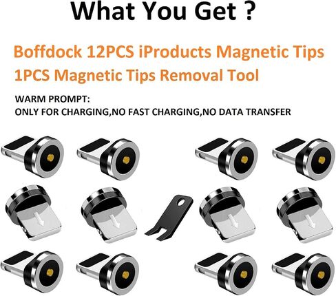Magnetic Type C Tips With 1-Pin - 10Pcs Connector Tips Head Without Charging Cords in Saudi Arabia