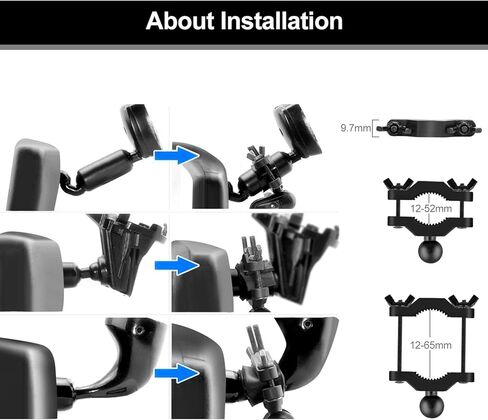 MvToe Car Rear View Mirror Radar Detector Mount for Escort Passport 9500i 8500 7500 X50 X70 X80 Solo SC S2 S3 S4 s75 55 Beltronics RX65 GX65 Red (Not for Escort IX & MAX Series) in Kuwait