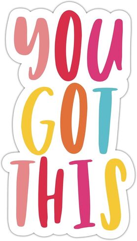 ZURRAM 3PCS Motivational Positive 3" Sticker, Vinyl Waterproof Self Care Inspirational Decal, You Got This Encouraging Quotes Sticker for Laptop Water Bottle Notebook 3 Inches in Kuwait