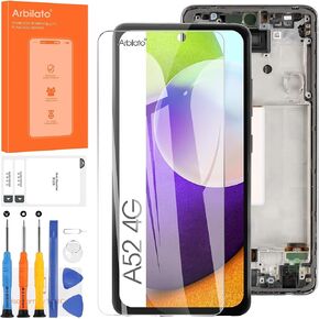 Incell LCD for Samsung Galaxy A52 4G Screen Replacement for Samsung A525 LCD Screen SM-A525F,SM-A525M Touch Display Digitizer Assembly Repair Parts with Frame（No Figerprint Function ） in Saudi Arabia