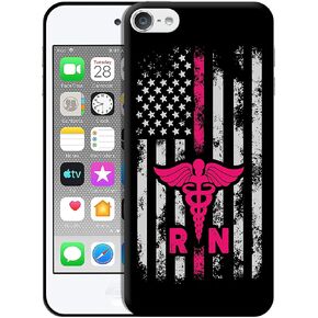 Glisten - iPod Touch 7th / 6th / 5th Generation Case - Nurse Flag Rn Design Printed Cute, Slim & Sleek Plastic Hard Snap on Protective Designer Back Case/Cover for iPod Touch 7/6 / 5.. in Kuwait