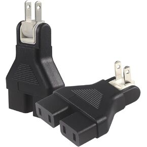 محول IEC بزاوية قائمة، محول C13 إلى C14، محول طاقة 90 درجة، C14 ذكر إلى C13 أنثى محول قابس غلاية الرصاص، IEC 60320 ذكر إلى أنثى محول تمديد الطاقة، محول قابس جدار طاقة التيار المتردد (2 حزمة) in Kuwait